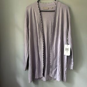 Evolution by Cyrus NWT cardigan sweater lavender size medium‎ petite